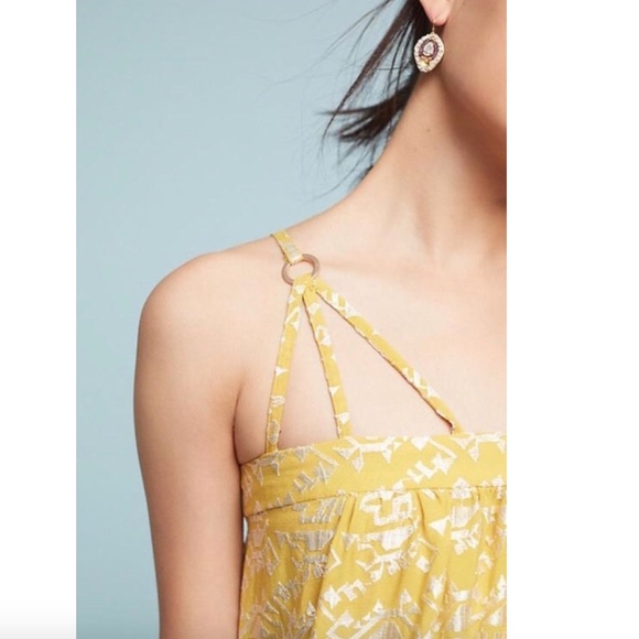 Floreat Anthropologie Metallic Sun-Etched Blouse - Picture 2 of 4